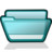 folder cyan open Icon